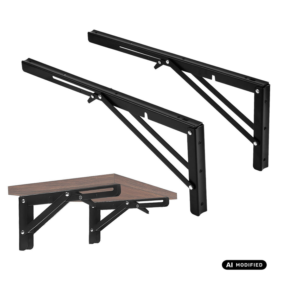 Support rabattable pour étagère murale Maclean, min. 350 mm, max. 700 mm, max. 50 kg, 2 pièces, MC-196