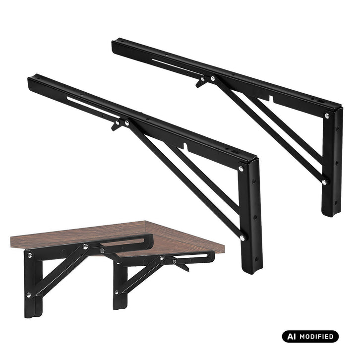 Support rabattable pour étagère murale Maclean, min. 350 mm, max. 700 mm, max. 50 kg, 2 pièces, MC-196