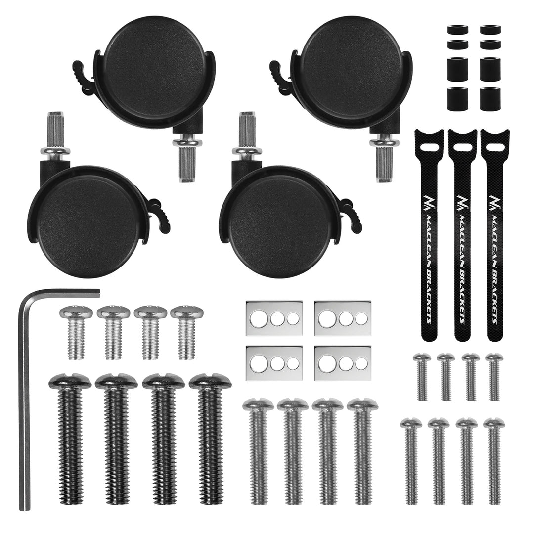 Support / chariot pour téléviseur Maclean, sur roulettes, 37-80", charge max. 50 kg, VESA max. 600 x 400, noir, MC-180 B