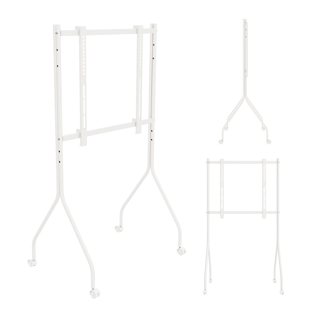 Support / chariot pour téléviseur Maclean, sur roulettes, 37-80", charge max. 50 kg, VESA max. 600 x 400, blanc, MC-180 W