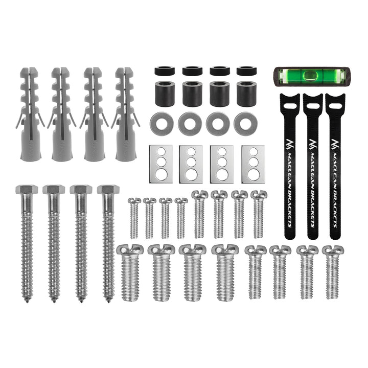 Support / fixation pour téléviseur Maclean, VESA max. 400 x 400, 32-75", jusqu'à 45 kg, noir, réglage de l'inclinaison 0°~-8°, MC-187