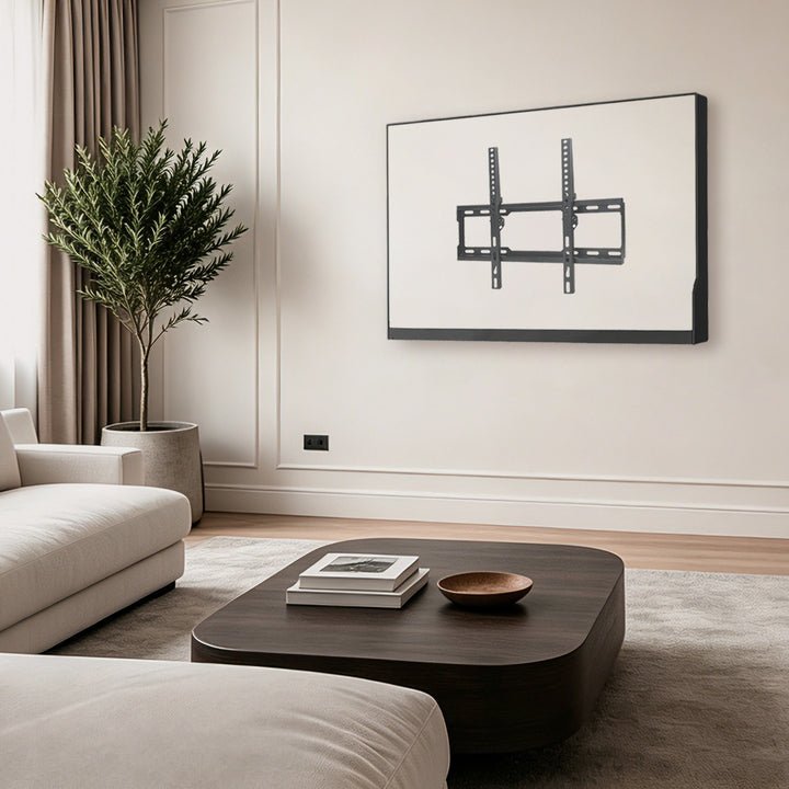 Support / fixation pour téléviseur Maclean, VESA max. 400 x 400, 32-75", jusqu'à 45 kg, noir, réglage de l'inclinaison 0°~-8°, MC-187