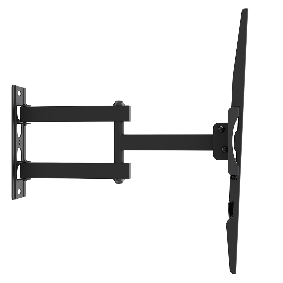 Support / fixation pour téléviseur Maclean, VESA max. 400x400, 32-55 pouces, jusqu'à 30 kg, noir, réglage de l'inclinaison de +2° à -10° et de la rotation de +90° à -90°, MC-191