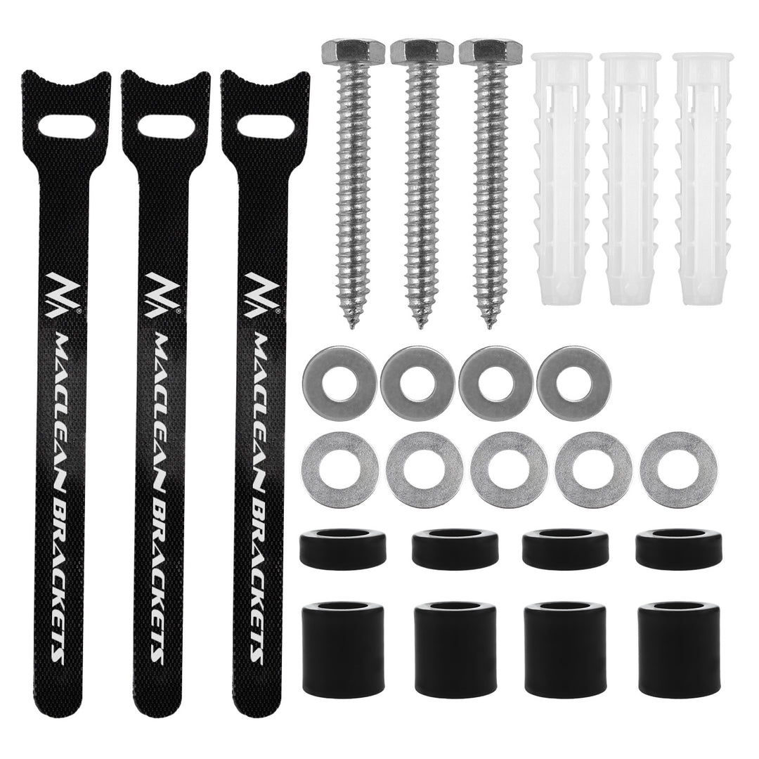 Support / fixation pour téléviseur Maclean, VESA max. 400x400, 32-55 pouces, jusqu'à 30 kg, noir, réglage de l'inclinaison de +2° à -10° et de la rotation de +90° à -90°, MC-191