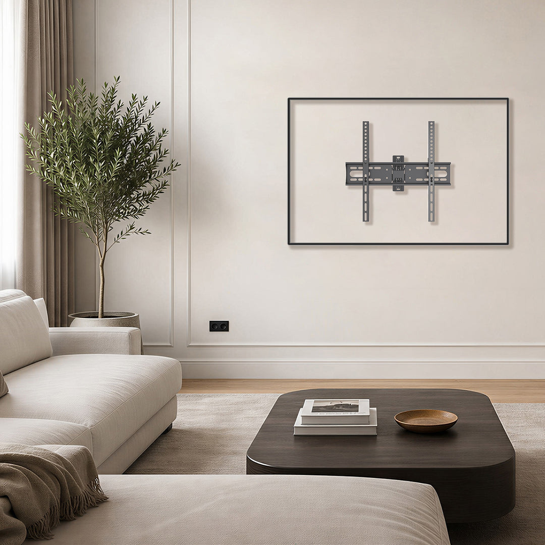 Support / fixation pour téléviseur Maclean, VESA max. 400x400, 32-55 pouces, jusqu'à 30 kg, noir, réglage de l'inclinaison de +2° à -10° et de la rotation de +90° à -90°, MC-191