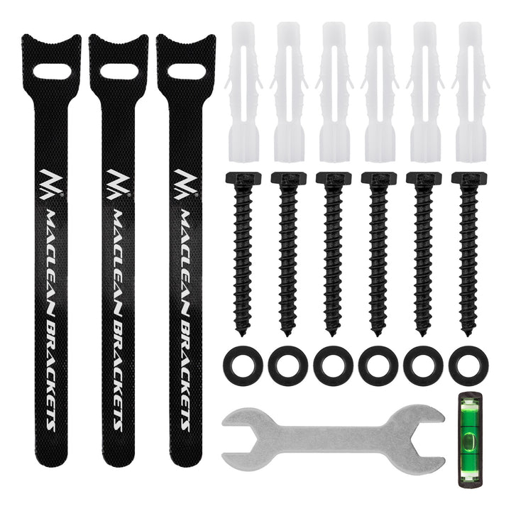 Support / fixation pour téléviseur Maclean, VESA max. 400x400, 32-70", jusqu'à 40 kg, noir, réglage de l'inclinaison +12°~-12° et de la rotation +60°~-60°, MC-192