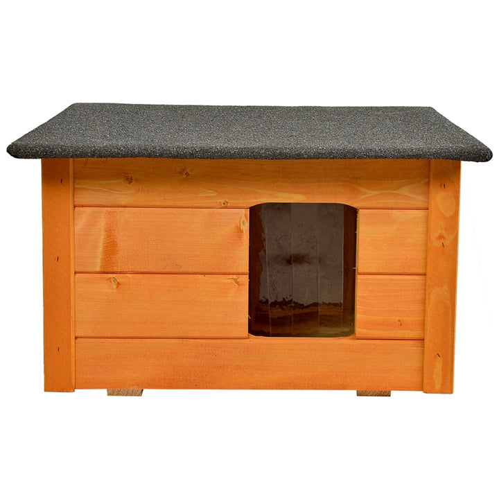 Chenil pour chiens, chats Woodok, isolé, bois d'épicéa + lit pour chien