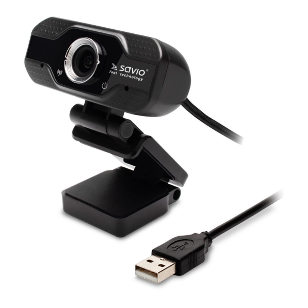 Webcam Savio, résolution Full HD 1920x1080, microphone, USB, SAVCAK-01