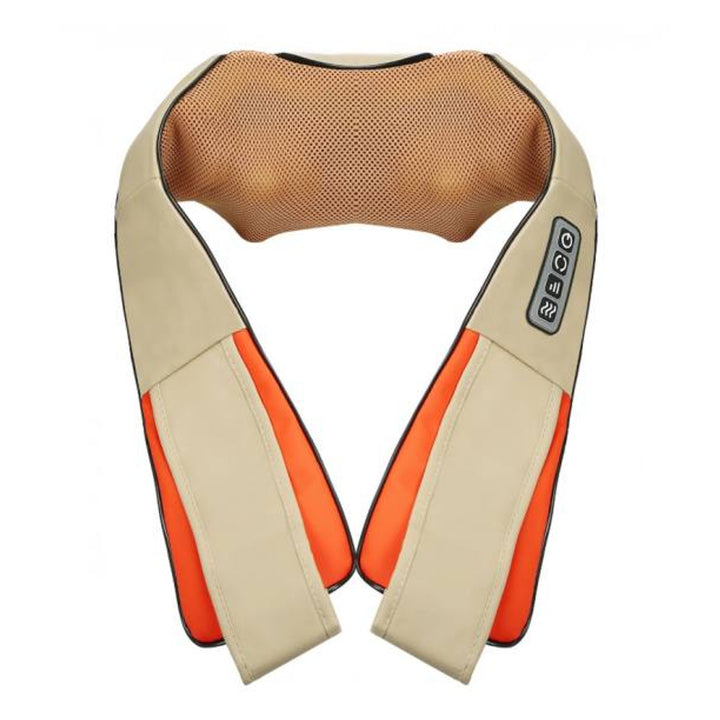 Masseur d'épaules LTC Shiatsu 6D, 3 vitesses, 5V, 24W, Fonction de chauffage, Rétro-éclairage LED, Sangles antidérapantes