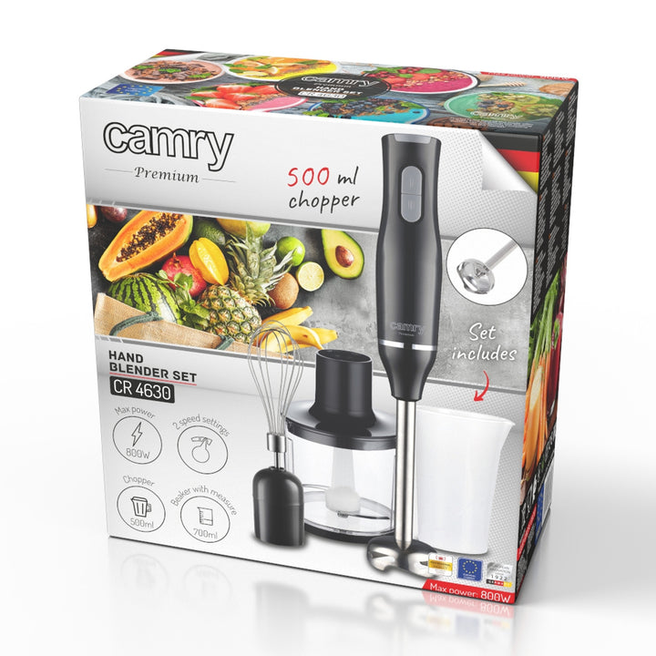 Mixeur plongeant Camry, 800 W, 2 vitesses, batteur, CR 4630