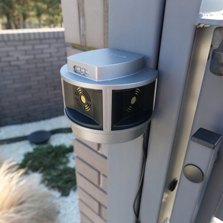 Répulsif pour rongeurs, répulsif pour martres, répulsif pour souris Viano, générateur d'ultrasons, panneau stroboscopique, trois haut-parleurs, Trio-Strob