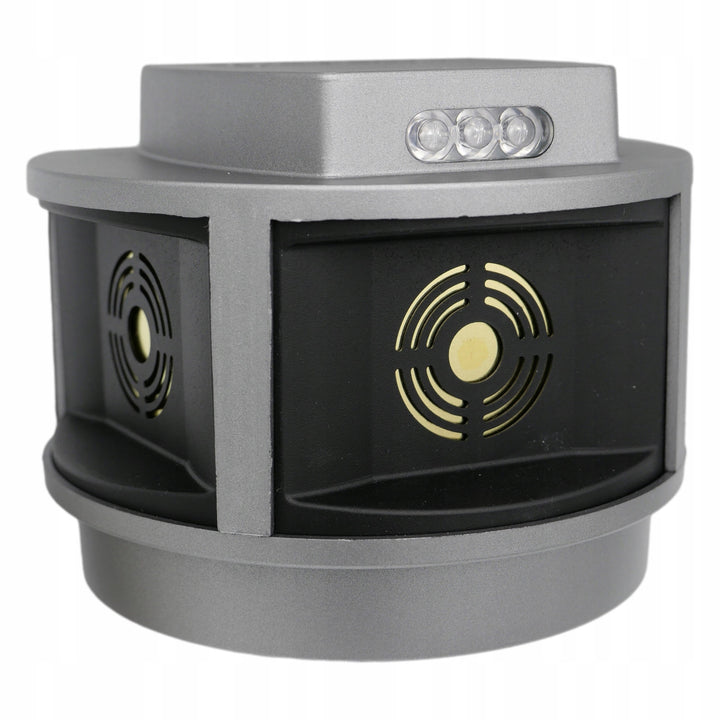 Répulsif pour rongeurs, répulsif pour martres, répulsif pour souris Viano, générateur d'ultrasons, panneau stroboscopique, trois haut-parleurs, Trio-Strob