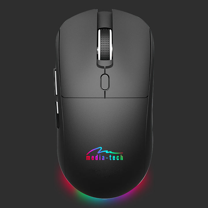 Souris sans fil 2-en-1 (BT/RF) silencieuse et rechargeable MT1124, Media-Tech