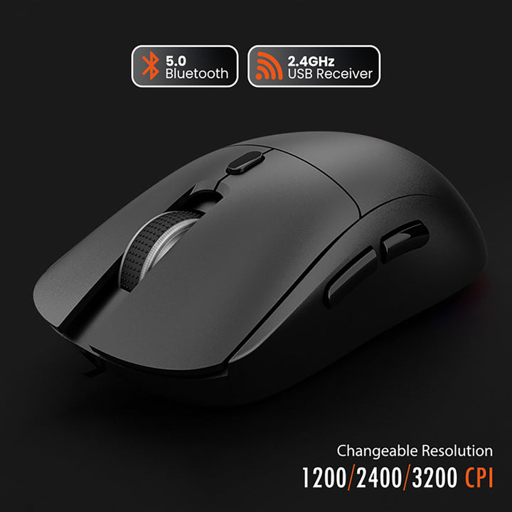 Souris sans fil 2-en-1 (BT/RF) silencieuse et rechargeable MT1124, Media-Tech