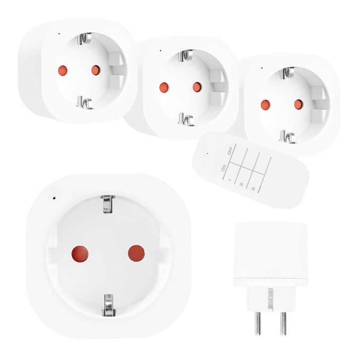 Prises commandées par télécommande GreenBlue, lot de 3, programmables, portée jusqu'à 30 m, 220-240 V CA, 50/60 Hz, 16 A, 433 MHz, GB313 F