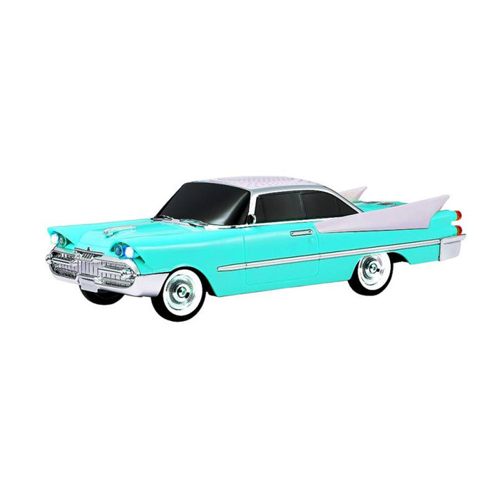 Enceinte rétro Lamex, Bluetooth, radio FM, batterie rechargeable 1500 mAh, couleur bleue, ports USB AUX MICRO SD, écran LCD, LXWS1965E