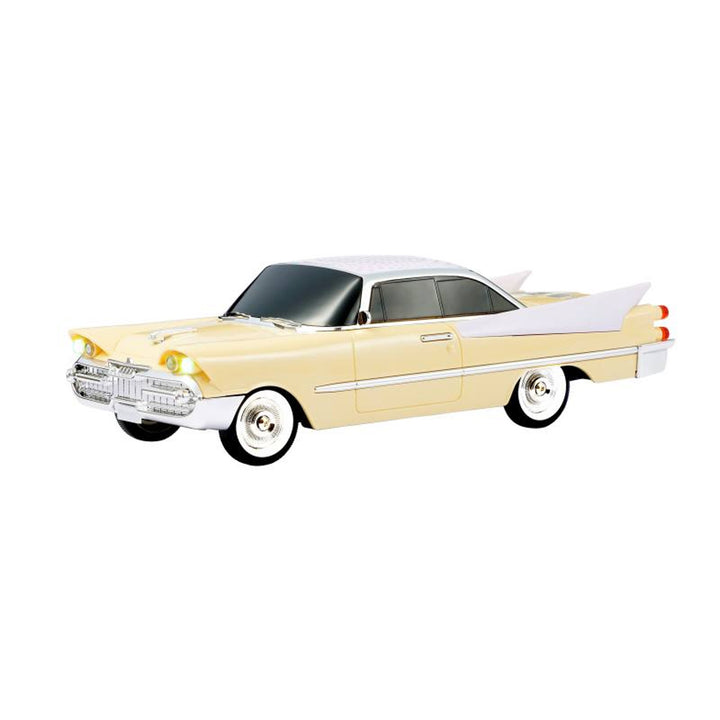 Enceinte rétro Lamex, Bluetooth, radio FM, batterie rechargeable 1500 mAh, couleur crème, ports USB AUX MICRO SD, écran LCD, LXWS1965K