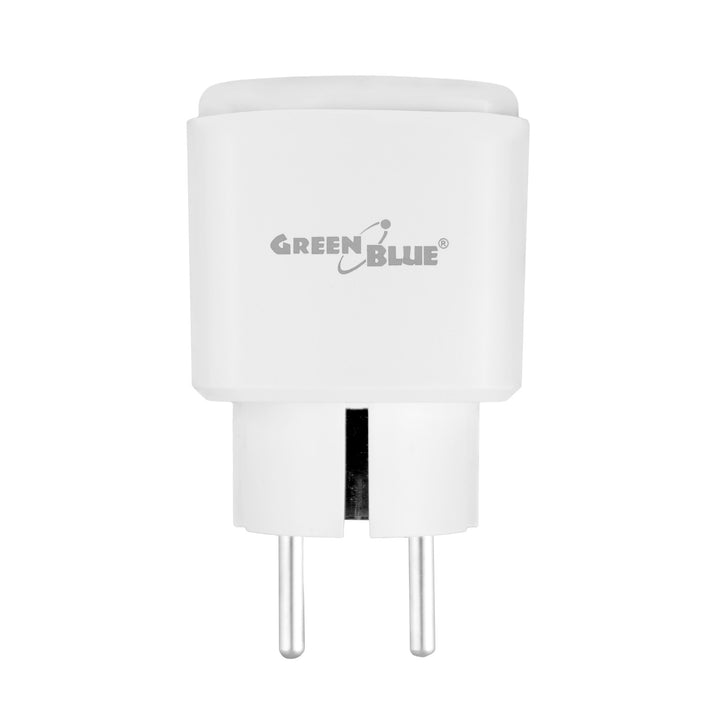 Prise WiFi GreenBlue à commande à distance, compatible Android/iOS/Alexa/Google Home, minuterie, compteur de consommation, max. 16 A/3 840 W, GB735 W