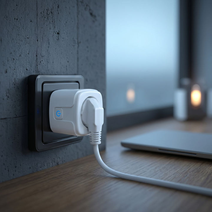 Prise WiFi GreenBlue à commande à distance, compatible Android/iOS/Alexa/Google Home, minuterie, compteur de consommation, max. 16 A/3 840 W, GB735 W