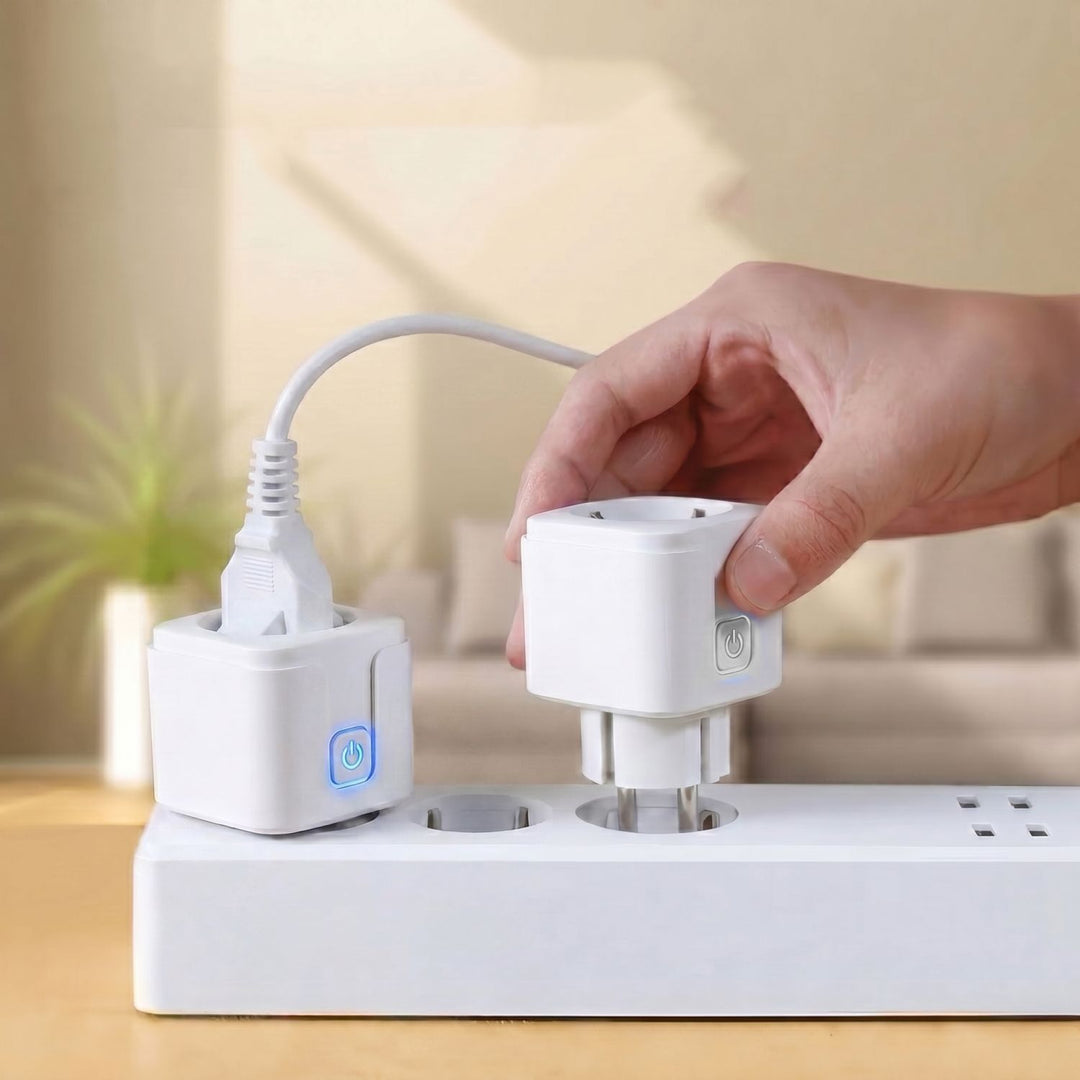 Prise WiFi GreenBlue à commande à distance, compatible Android/iOS/Alexa/Google Home, minuterie, compteur de consommation, max. 16 A/3 840 W, GB735 W