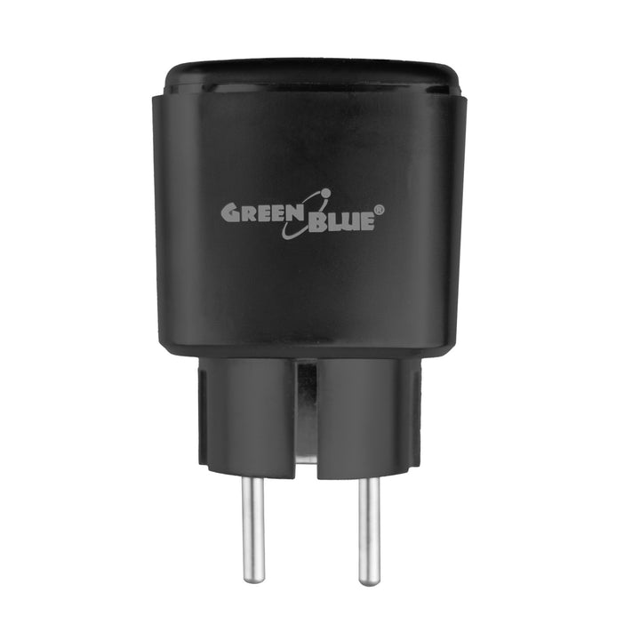 Prise WiFi GreenBlue à commande à distance, compatible Android/iOS/Alexa/Google Home, minuterie, compteur de consommation, max. 16 A/3 840 W, GB735 B