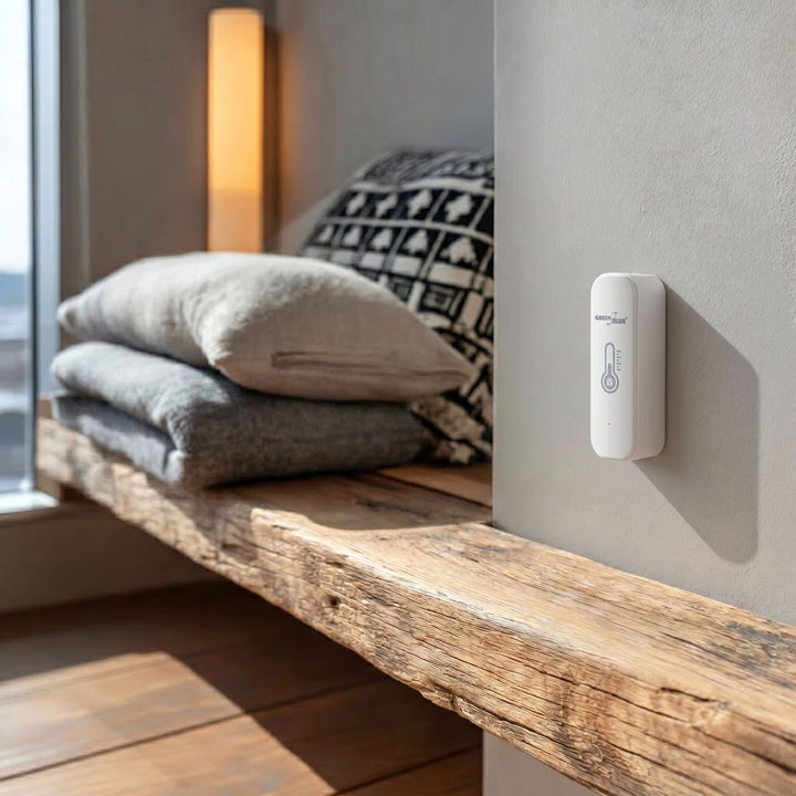 Capteur de température et d'humidité WiFi GreenBlue, compatible Android/iOS/Alexa/Google Home, 3,0 V CC, LR03 x 2, GB737