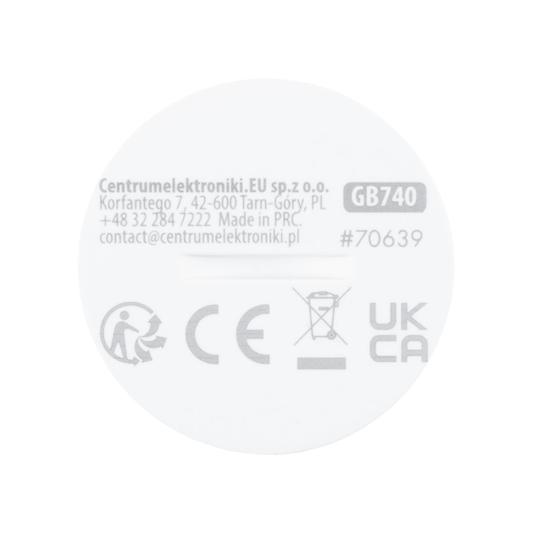 Capteur de mouvement sans fil Zigbee Tuya GreenBlue, Android/iOS, CR2450 DC 3,0 V, angle de détection de 120° / jusqu'à 8 m, GB740
