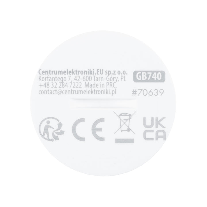 Capteur de mouvement sans fil Zigbee Tuya GreenBlue, Android/iOS, CR2450 DC 3,0 V, angle de détection de 120° / jusqu'à 8 m, GB740