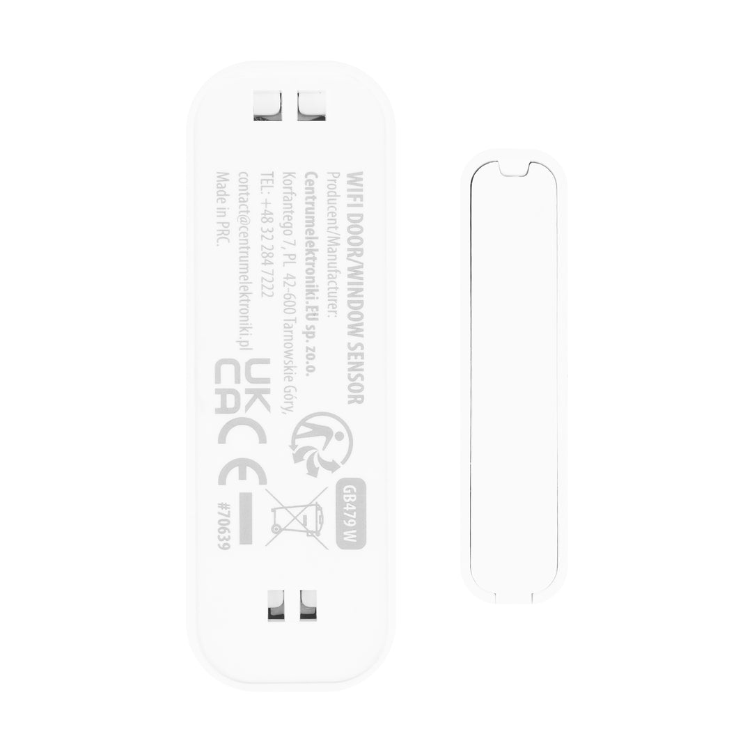 Contacteur sans fil / capteur d'ouverture WiFi GreenBlue, Android/iOS, pour portes / fenêtres, 3,0 V CC, LR03x2, GB479 W