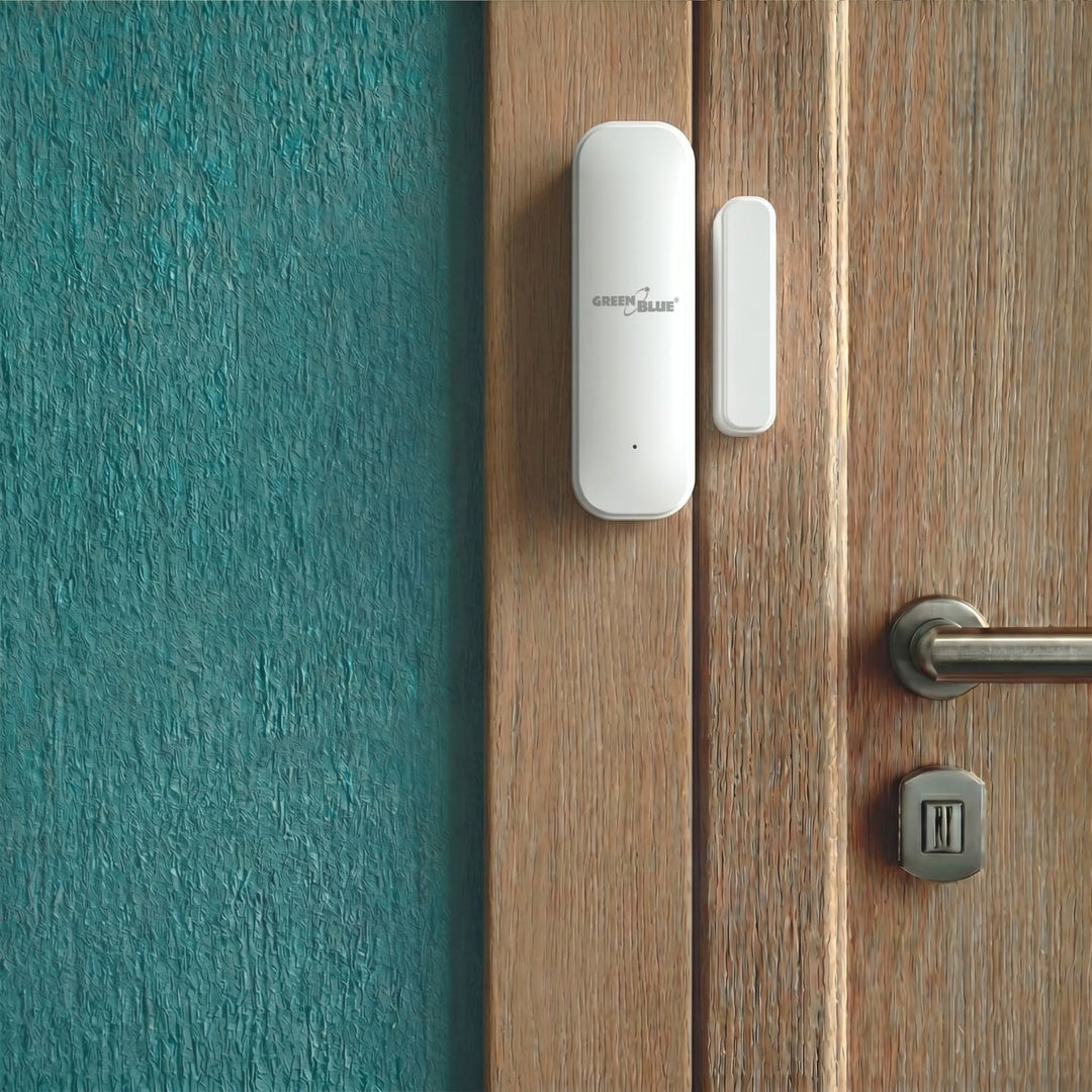 Contacteur sans fil / capteur d'ouverture WiFi GreenBlue, Android/iOS, pour portes / fenêtres, 3,0 V CC, LR03x2, GB479 W