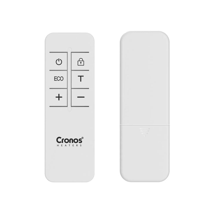 Radiateur infrarouge Cronos, 800 W, idéal pour les personnes allergiques, surface mate, ultrafin, thermostat intégré et commande à distance par téléphone ou télécommande, Carbon P800 TWP