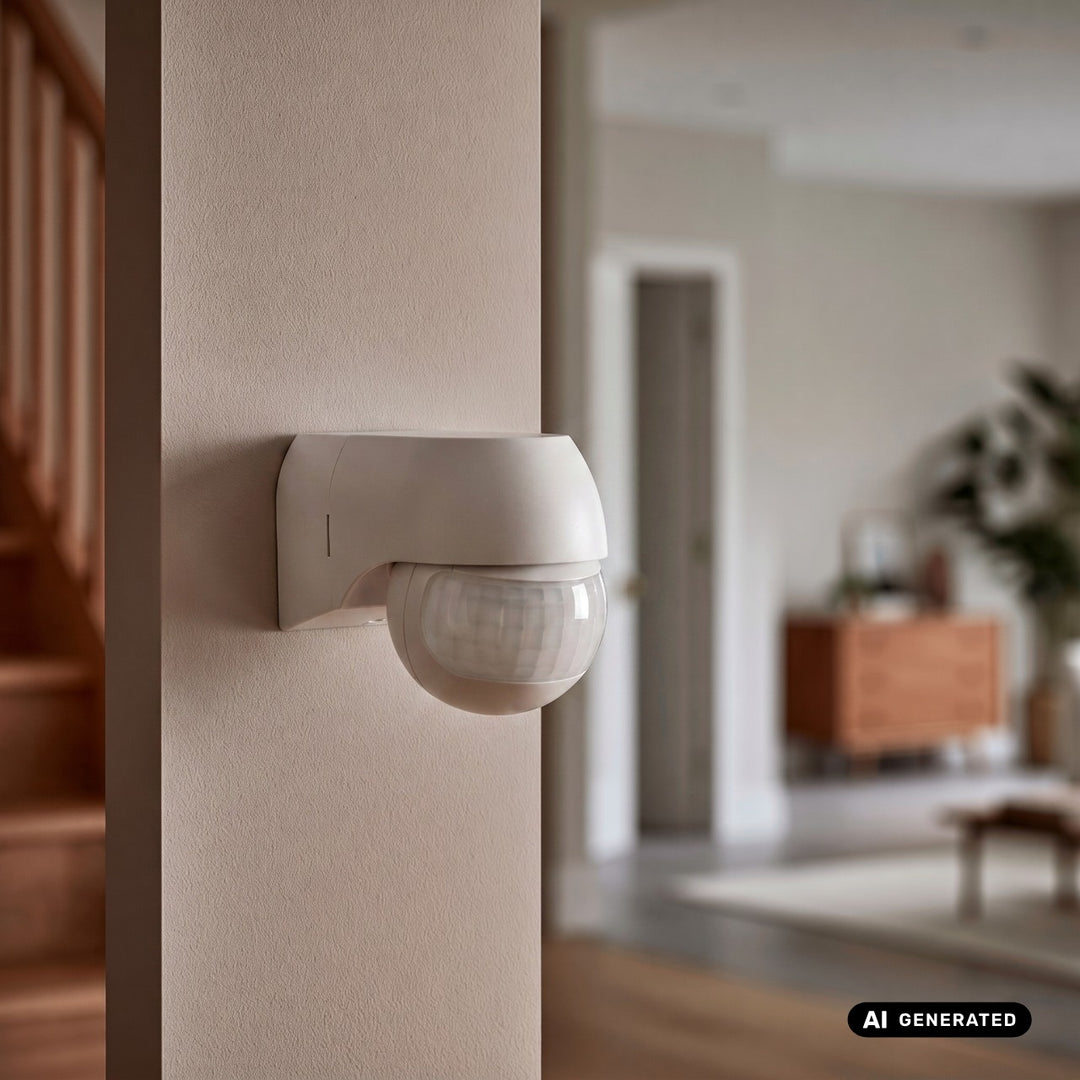 Détecteur de mouvement PIR 12-24 V Maclean, infrarouge, IP44, blanc, portée de 12 m, charge max. 60/120 W, MCE623 W