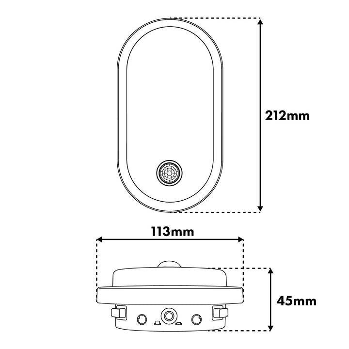 Lampe LED avec détecteur de mouvement Maclean, capteur PIR, blanche, 10 W/15 W/18 W, IP65, couleur réglable 3 000/4 000/6 000 K, MCE534 W