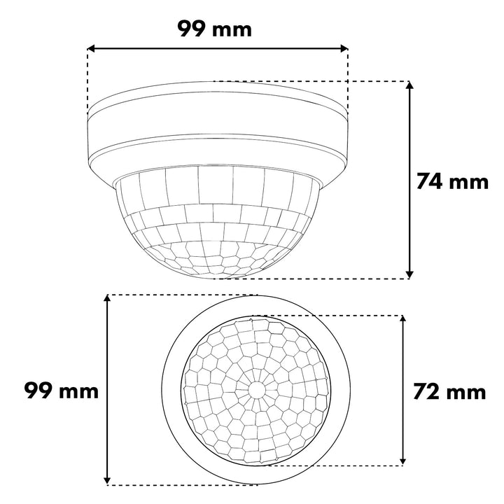 Détecteur de présence PIR Maclean, à montage en saillie, portée 10 x 40 m, 1 000 W/2 000 W, 220-240 V CA, 50/60 Hz, MCE823