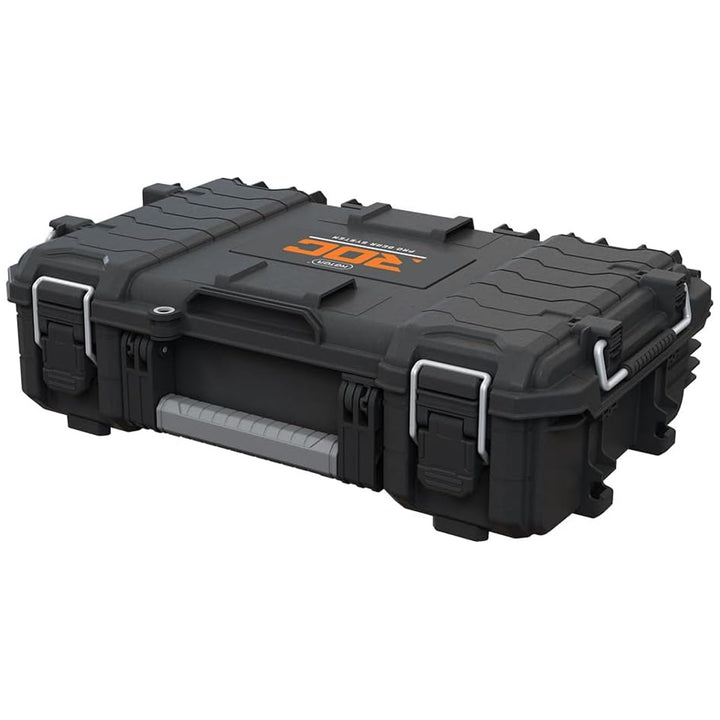 Mallette à outils Keter ROC Pro Gear 2.0, capacité de charge de 36 kg, emplacement pour cadenas, joint d'étanchéité contre la poussière et l'eau, organiseur avec couvercle inclus, possibilité de fixation murale, 256979