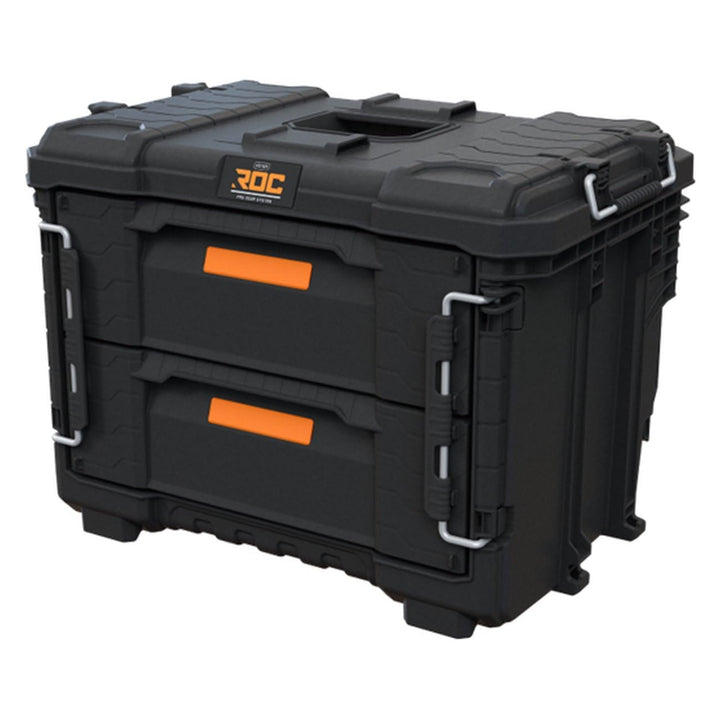 Boîte à outils XL Keter ROC Pro Gear 2.0, avec deux tiroirs, séparateurs inclus, emplacement pour cadenas, fermetures à l'avant, 259841