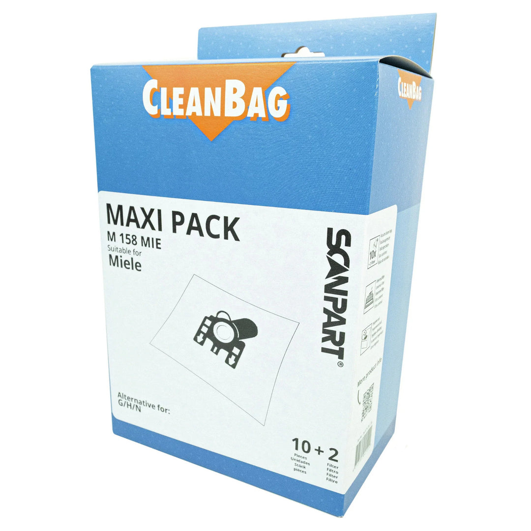 Sacs pour aspirateurs Miele G/H/N, lot de 10 + 2 filtres