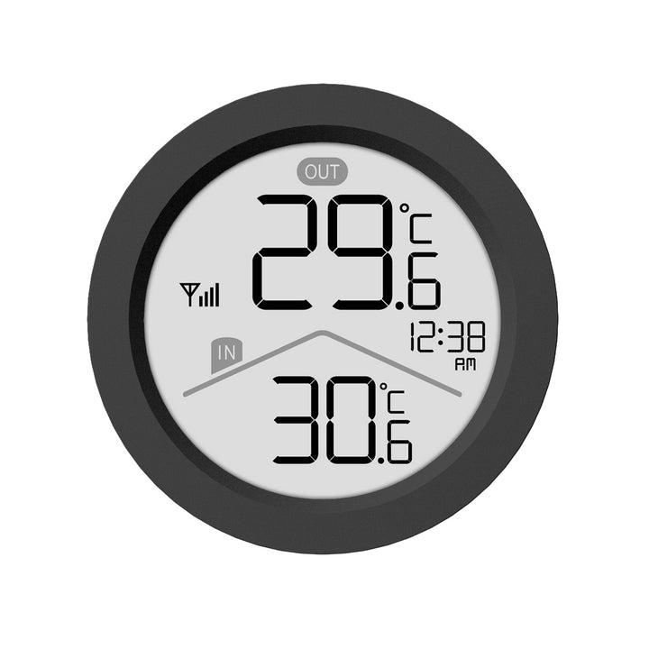 Station météo sans fil GreenBlue, température intérieure/extérieure, horloge, choix entre °C et °F, portée jusqu'à 60 m, noire, GB162 B