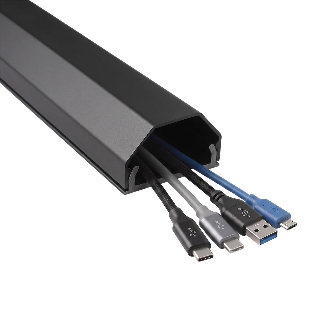 Bande de masquage en aluminium pour câbles Maclean, 33 x 18 x 750 mm, noire, MCTV-897 B