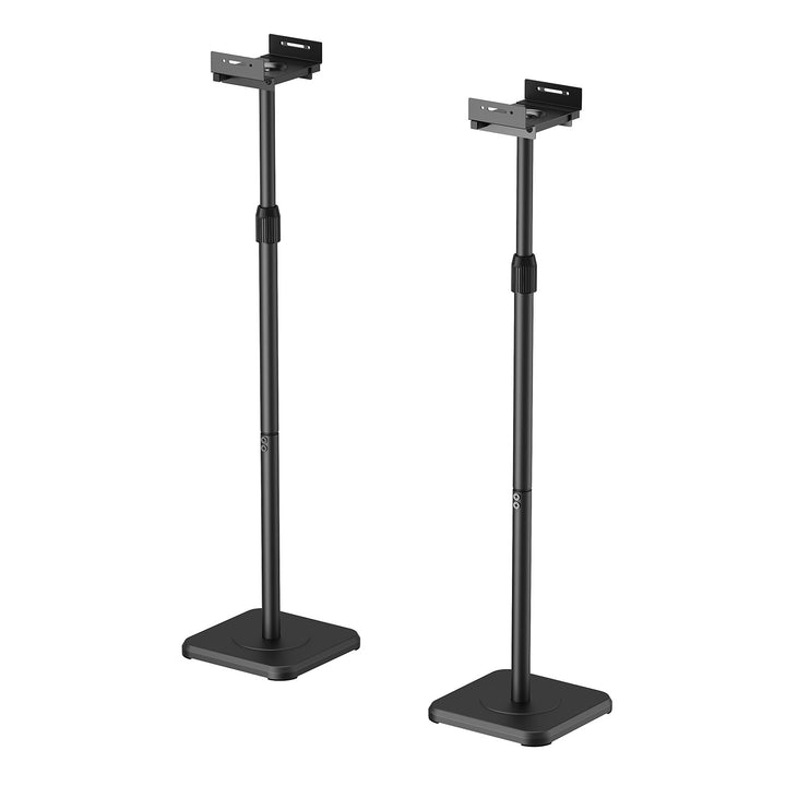 Lot de pieds de sol pour enceintes Maclean, universels, réglables verticalement et horizontalement de +10° à -10°, 5 kg max., MC-916