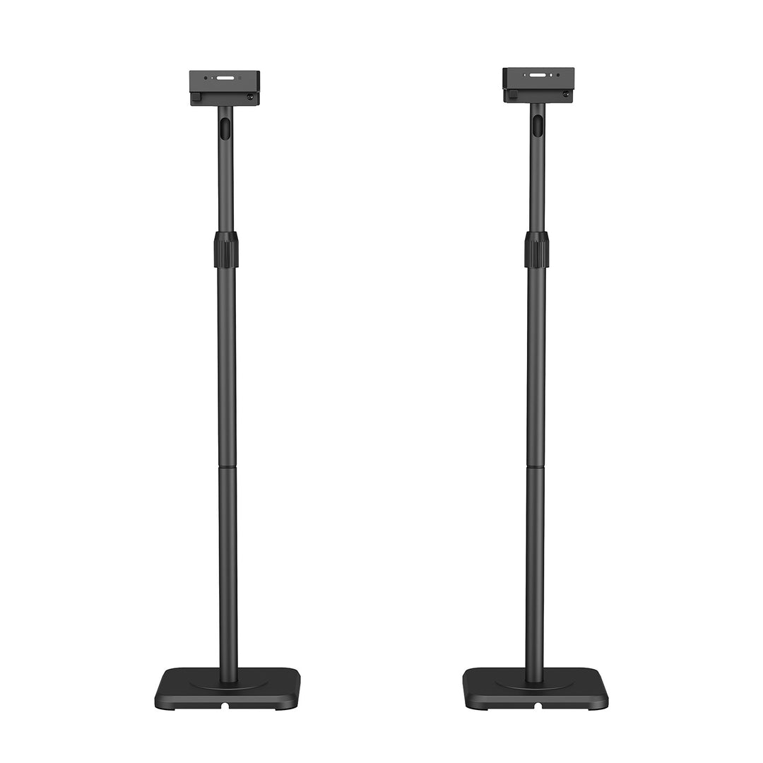 Lot de pieds de sol pour enceintes Maclean, universels, réglables verticalement et horizontalement de +10° à -10°, 5 kg max., MC-916