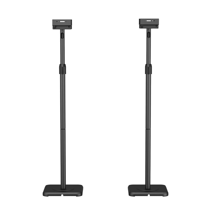Lot de pieds de sol pour enceintes Maclean, universels, réglables verticalement et horizontalement de +10° à -10°, 5 kg max., MC-916