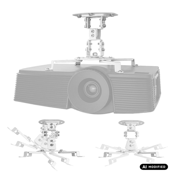 Support / suspension au plafond pour projecteur Maclean, 54 à 320 mm, jusqu'à 13,5 kg, rotation à 360 degrés MC-200 W