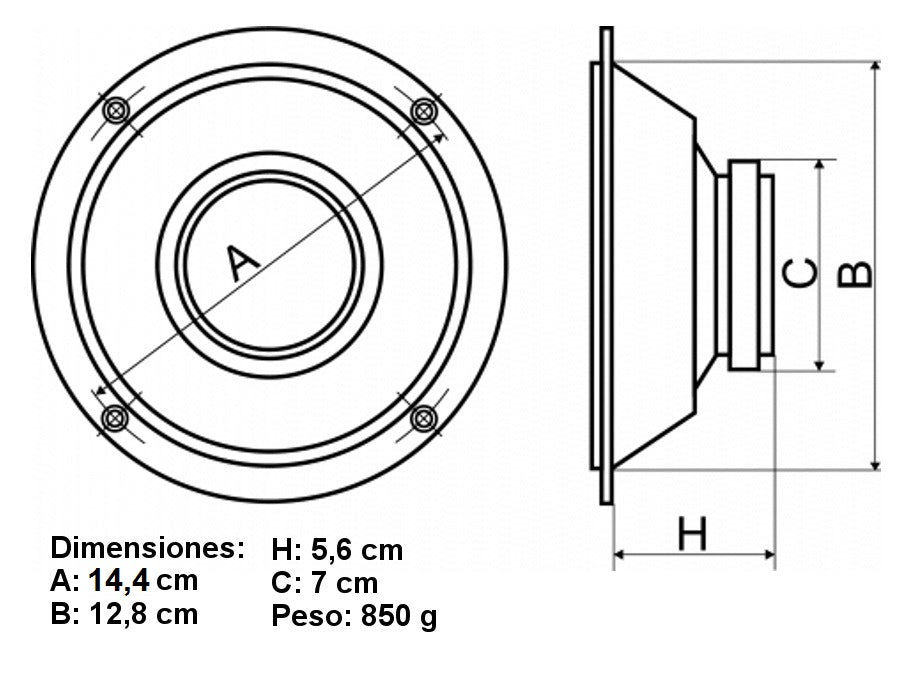 6,4" 80W autoluidsprekers Peiying PY-1610C