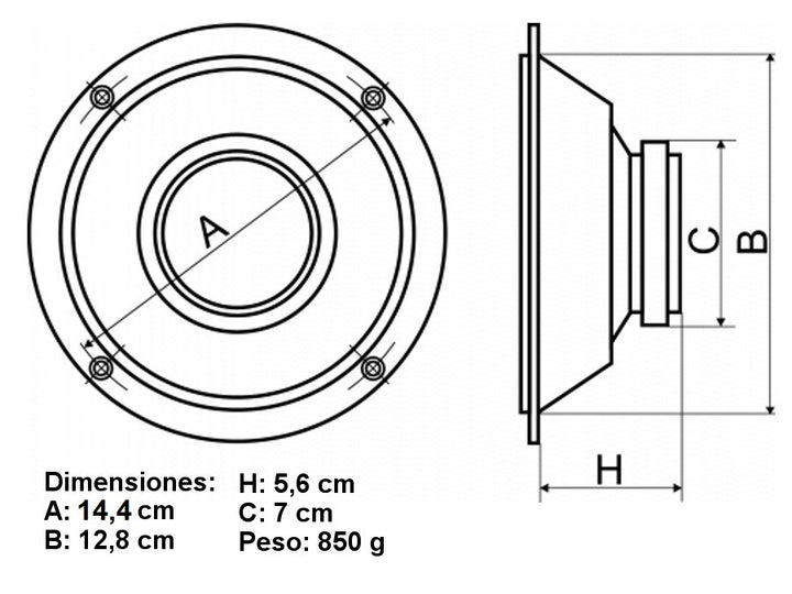 6,4" 80W autoluidsprekers Peiying PY-1610C