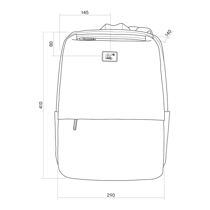 Sac à dos pour ordinateur portable NanoRS, 15,6 pouces, noir, 41 x 29 x 4, imperméable RS202 B