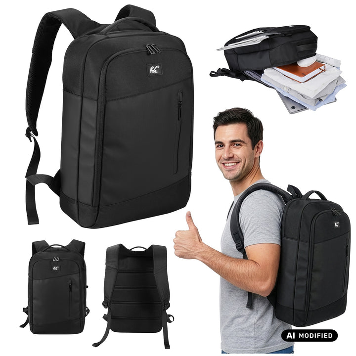 Sac à dos pour ordinateur portable NanoRS, 15,6 pouces, noir, 42 x 28,5 x 14, imperméable RS204 B