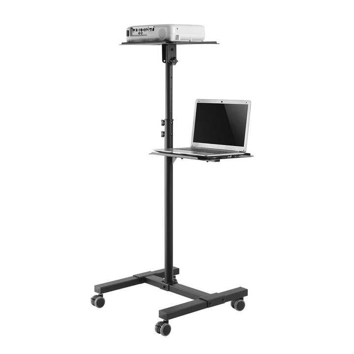 Tablette mobile réglable Maclean pour projecteur/ordinateur portable, en acier, charge max. 10 kg, MC-207