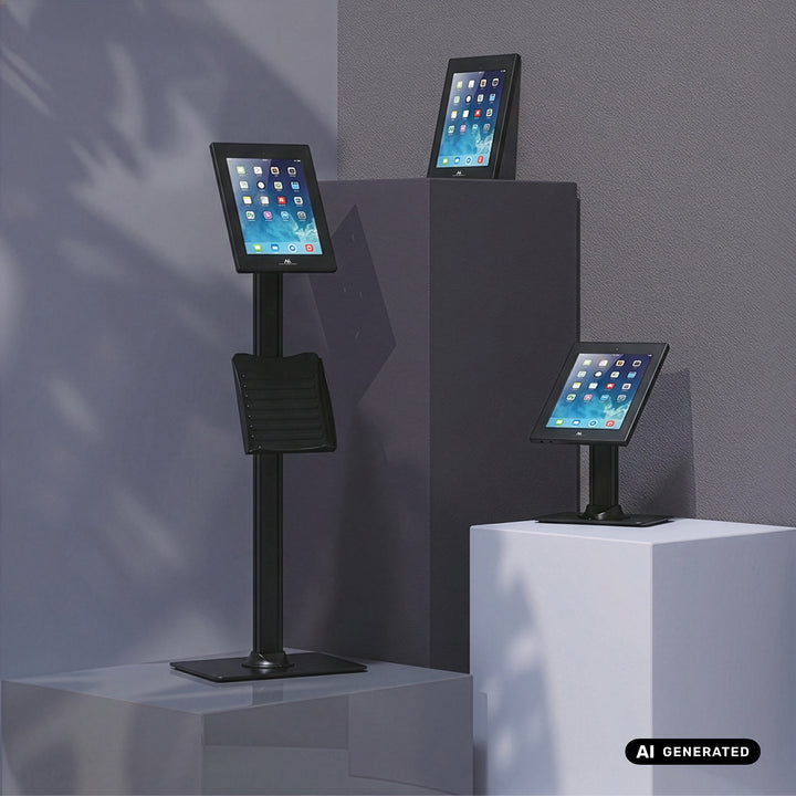 Support publicitaire pour tablette Maclean, avec système de verrouillage, 12,4" à 13", iPad Air/Pro, Samsung Tab S10+/S9+/S8+/S7+, 257 x 350 x 22 mm, MC-950 B