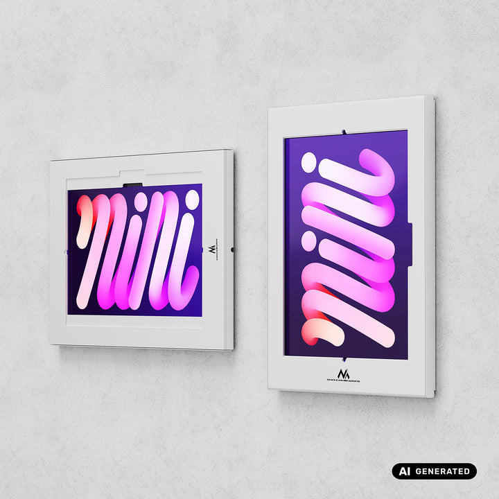 Support publicitaire pour tablette Maclean, avec système de verrouillage, 12,4" à 13", iPad Air/Pro, Samsung Tab S10+/S9+/S8+/S7+, 257 x 350 x 22 mm, MC-950 W